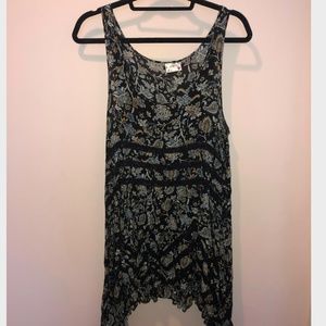 Free People Voile and Lace Trapeze Slip